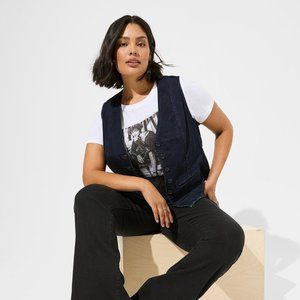Studio Denim Tailored Vest by Torrid size 3 NEW with TAGS